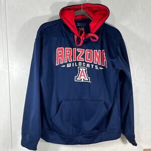 Champion AZ Wildcats Men's Pullover Hoodie Sweatshirt U of AZ Blue Red Medium